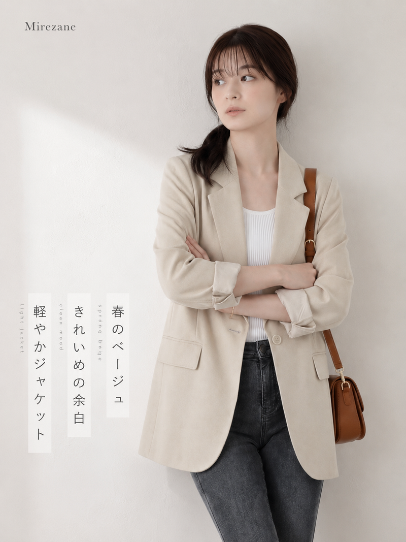 ゆったりストレート ショールカラー テーラードジャケット