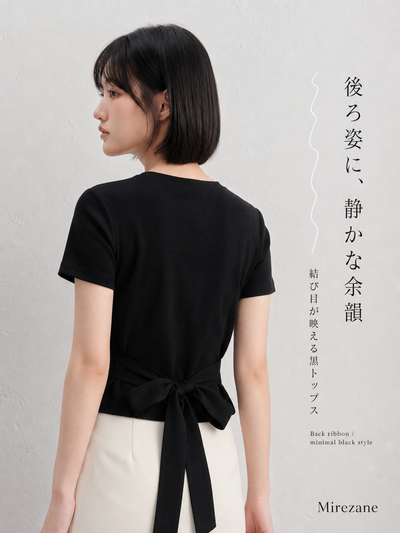 クロスVネック スリムフィット 半袖Tシャツ