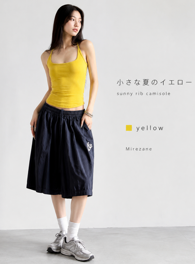 S-XL ボディラインをきれいに見せるレーサーバックキャミソールタンク