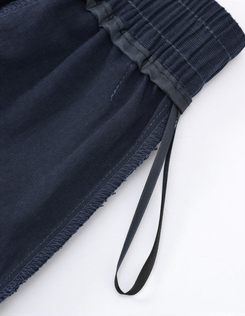 【全3色】S~4XL ハイウエスト ゴム仕様 ストレートワイドパンツ