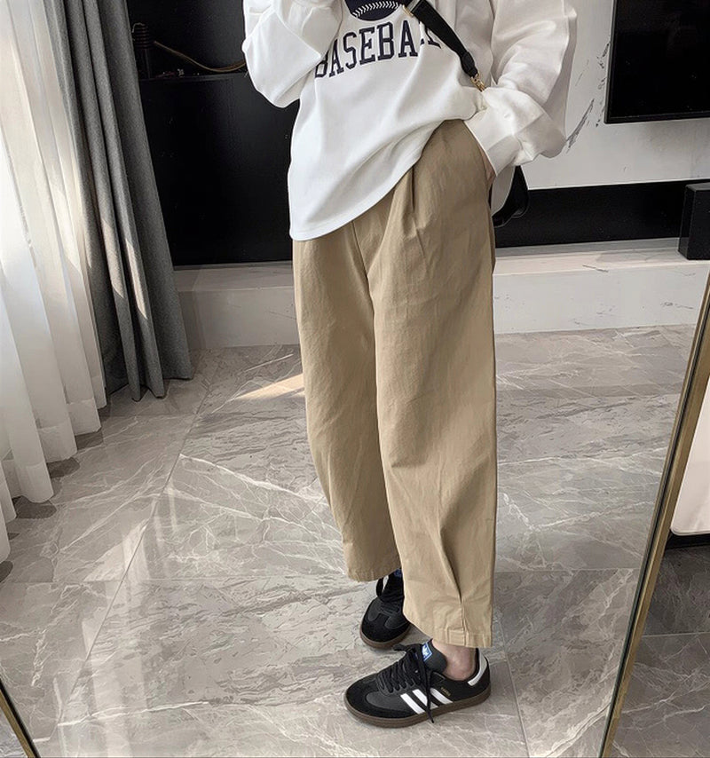 ゆったり細見え ウエストゴム バルーンパンツ
