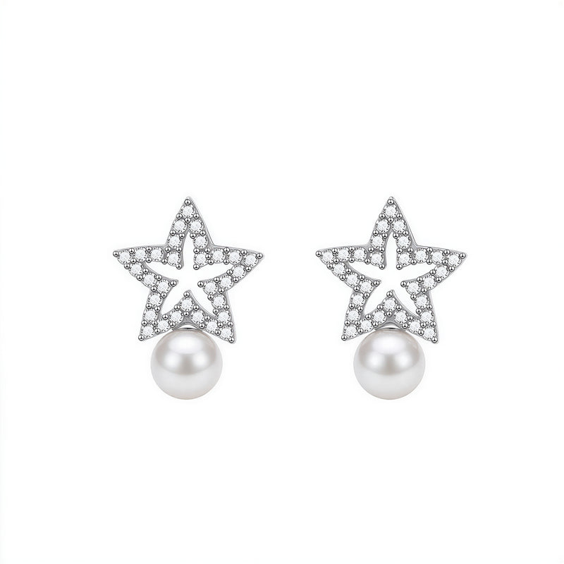 フルジルコニア スター×ボール ピアス