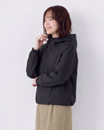【秋新作】M~2XL ショート丈 配色切り替えライン ジップアップ フードジャケット