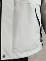 【秋新作】【全2色】S~2XL フード付きショート丈 立体裁断マウンテンパーカー