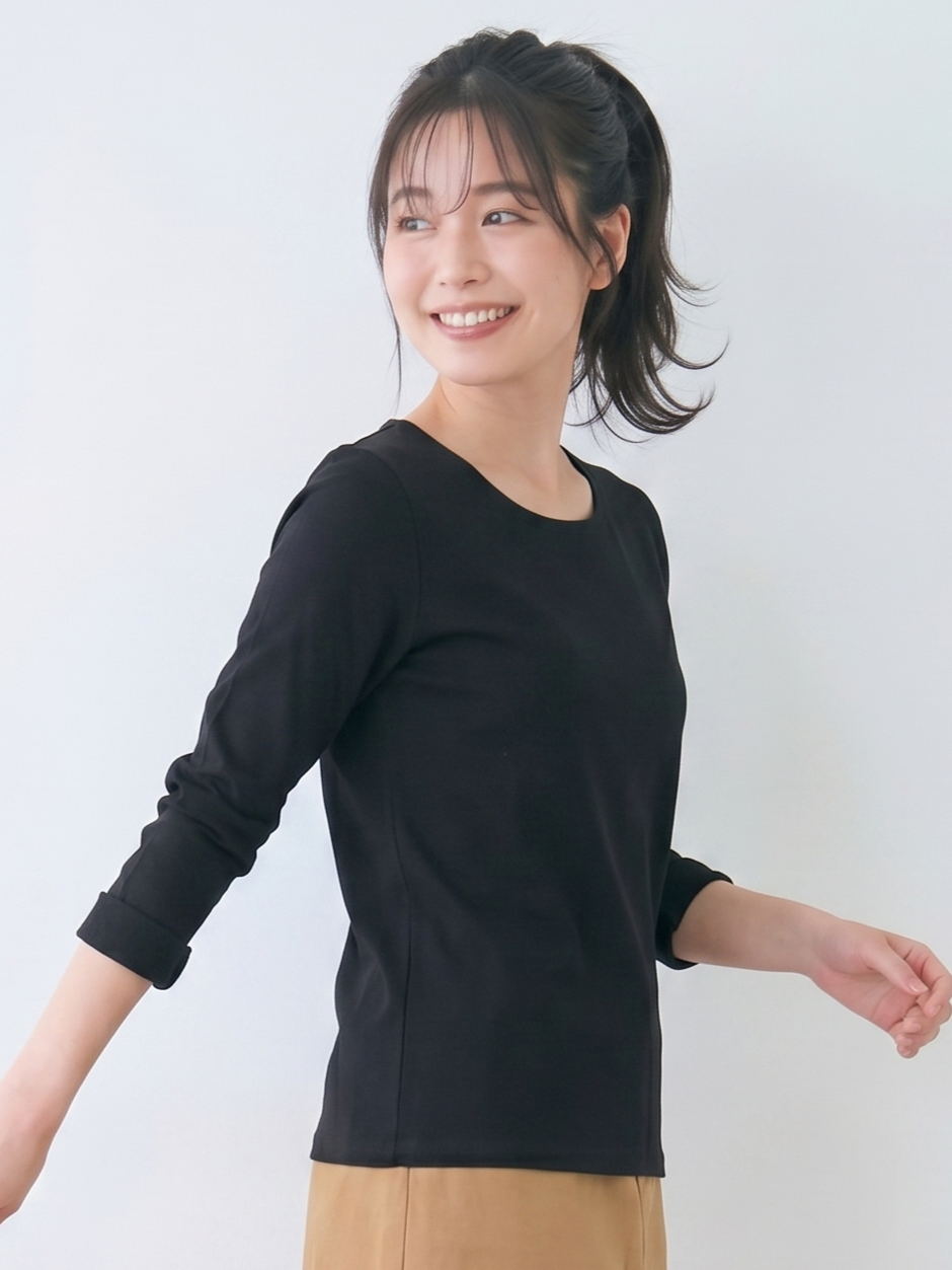 クルーネック フィットインナー 長袖Tシャツ