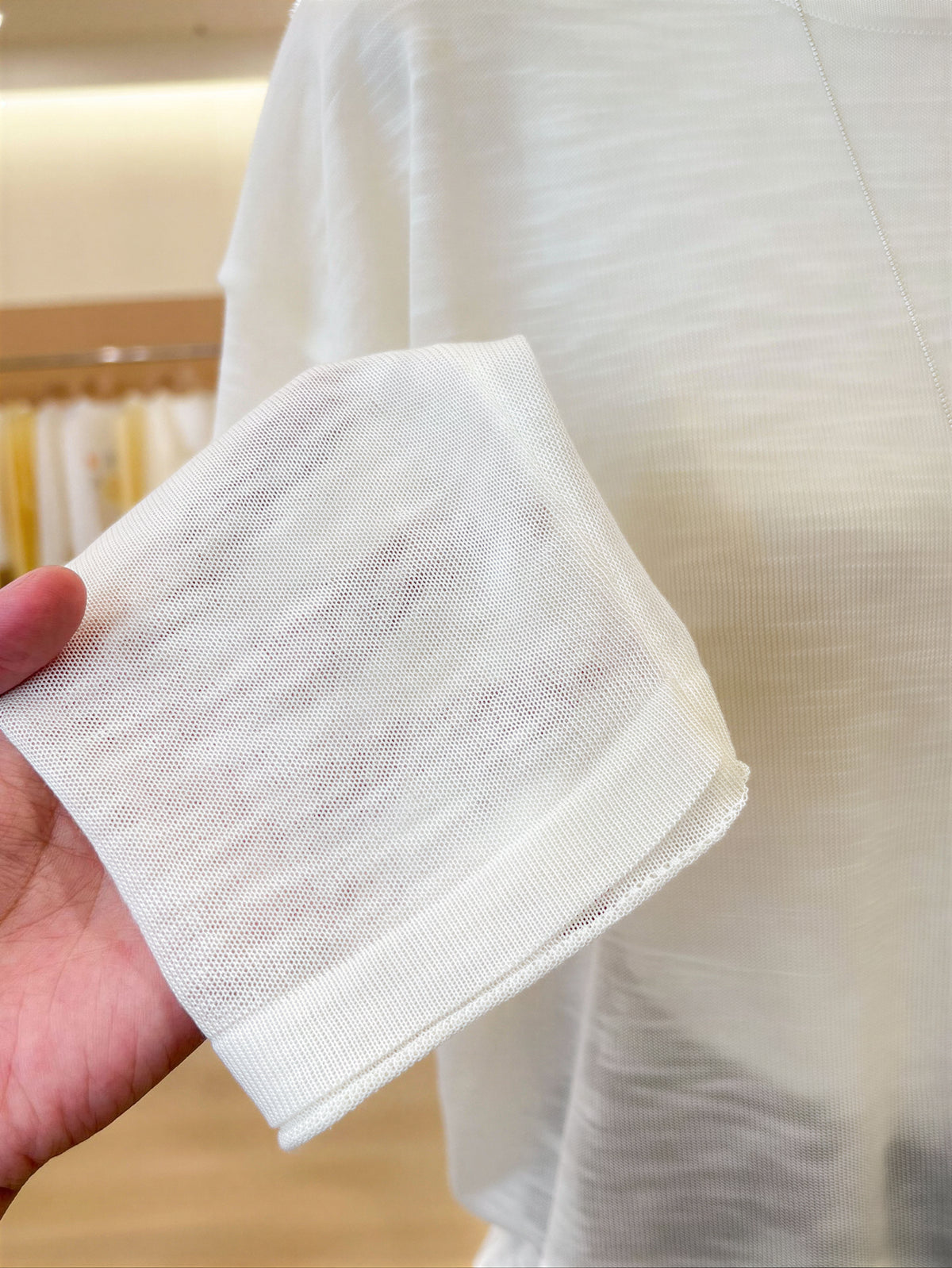 S~XL シアー重ね着 ルーズフィット 長袖Tシャツ