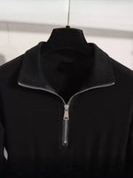 【秋新作】【全2色】S~XL ウエストシェイプ ハーフジップ ボリュームフレア ポロカラーワンピース