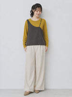 L~4XL レイヤード風 ゆったり アシンメトリー フェイクツーピースTシャツ