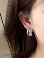 ひんやりブルーチップ マットシルバーリング ブルードロップピアス-ブルー-FREE