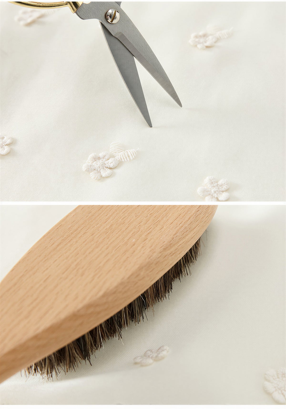 刺繍レース ハイウエスト ワイドパンツ