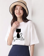 ゆったりドロップショルダー プリントTシャツ