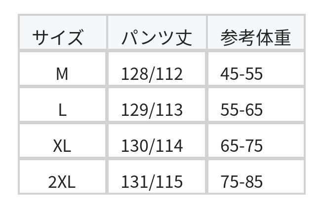 ゆったり落ち感ドローストリングサロペット size chart 1