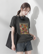 油絵アート！人と被りにくい高級感のあるスリム半袖Tシャツトップス