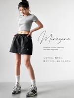S-XL ウエストゴム ドローストリング Aラインミニスカート