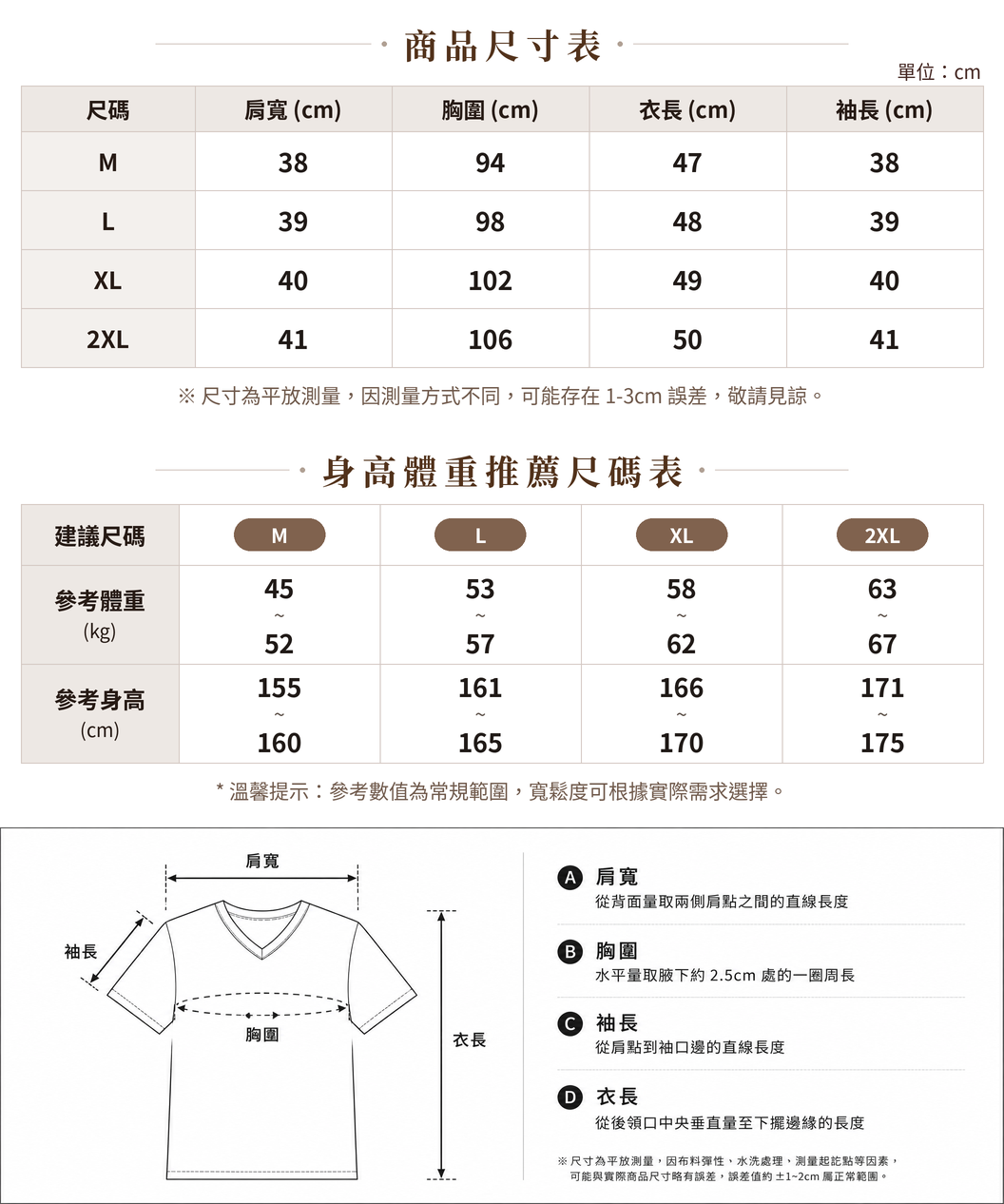 M~2XL 上質綿 100% | カットワーク刺繍Vネックフリルヘムブラウス size chart 1