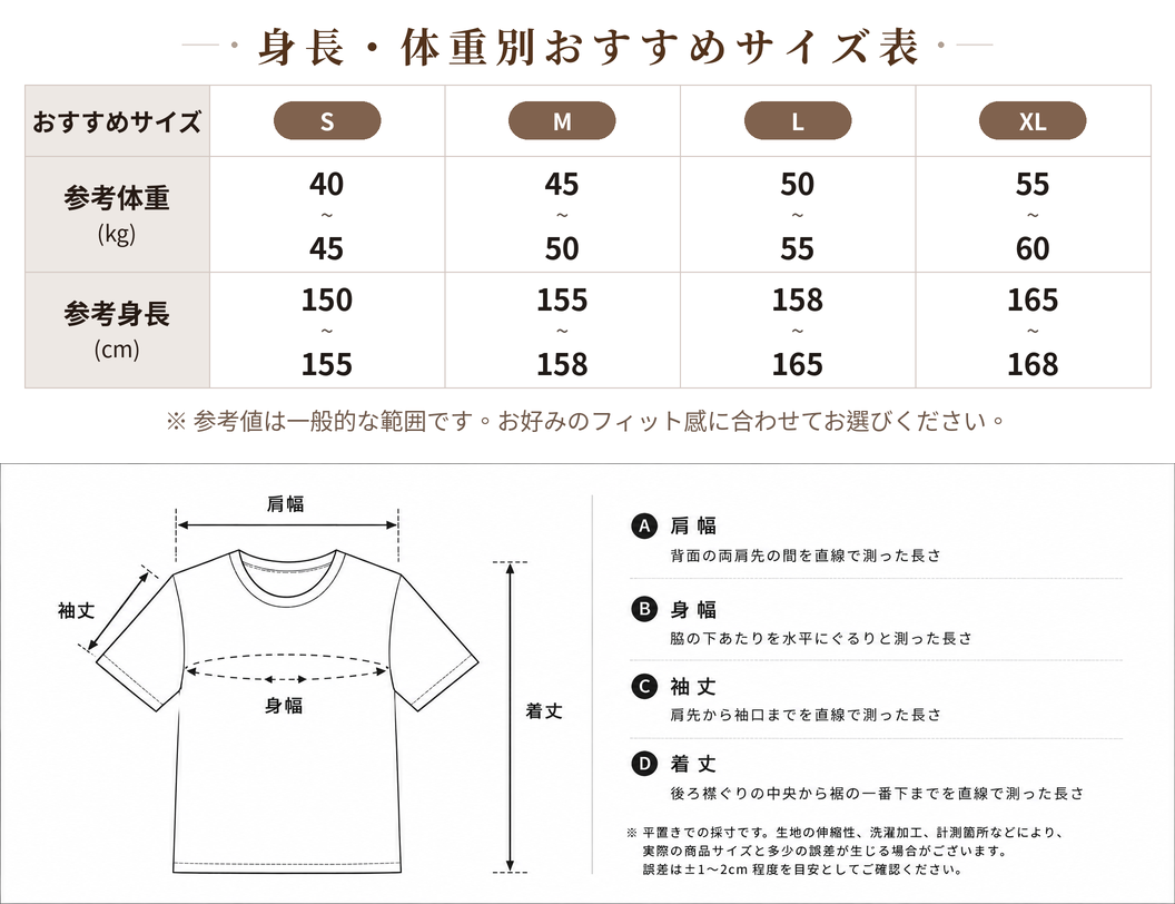 S~XL 立体プリーツ フリルスリーブ ティアードシャツ size chart 1