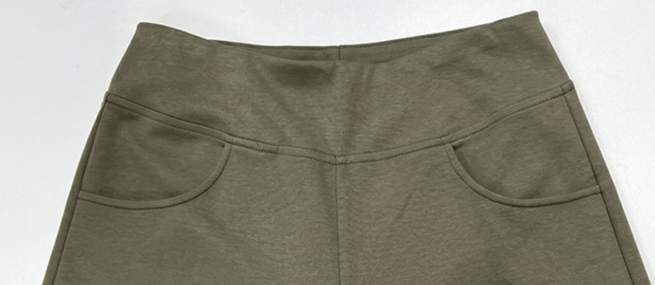【全4色】S~XL ハイウエストワイドレッグ落ち感カジュアルパンツ