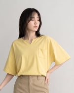 ゆったりドロップショルダーポケットTシャツ