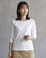 クルーネック フィットインナー 長袖Tシャツ