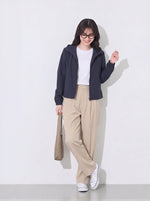 M~3XL ショート丈フード付きシンプルフードジャケット