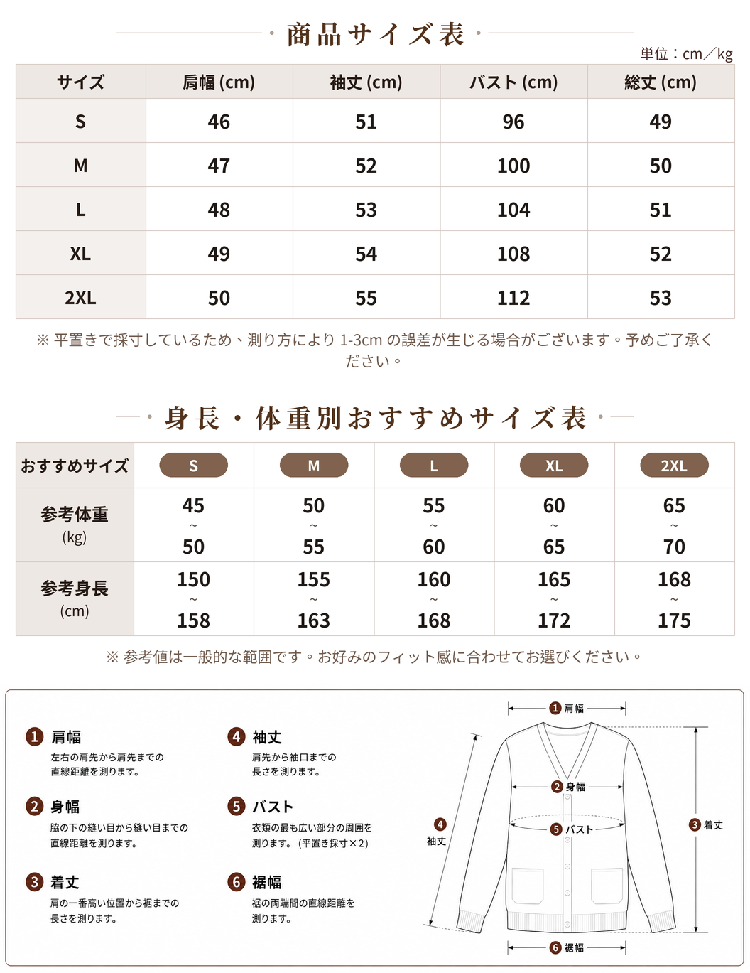 M~2XL ドローストリング入りショート丈テーラードカラージャケット size chart 1