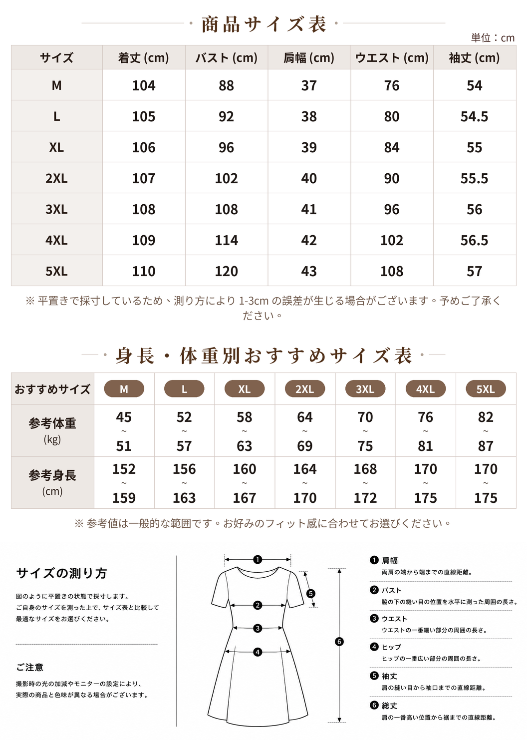 【秋新作】M~5XL Vネック ウエストマーク チュールスリーブ レースワンピース size chart 1