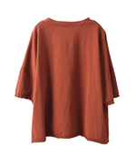Relaxed Drop-Shoulder Round-Hem T-Shirt