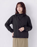 【秋新作】M~2XL ショート丈 配色切り替えライン ジップアップ フードジャケット