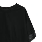 メッシュ切り替え イレギュラーヘム 半袖Tシャツ