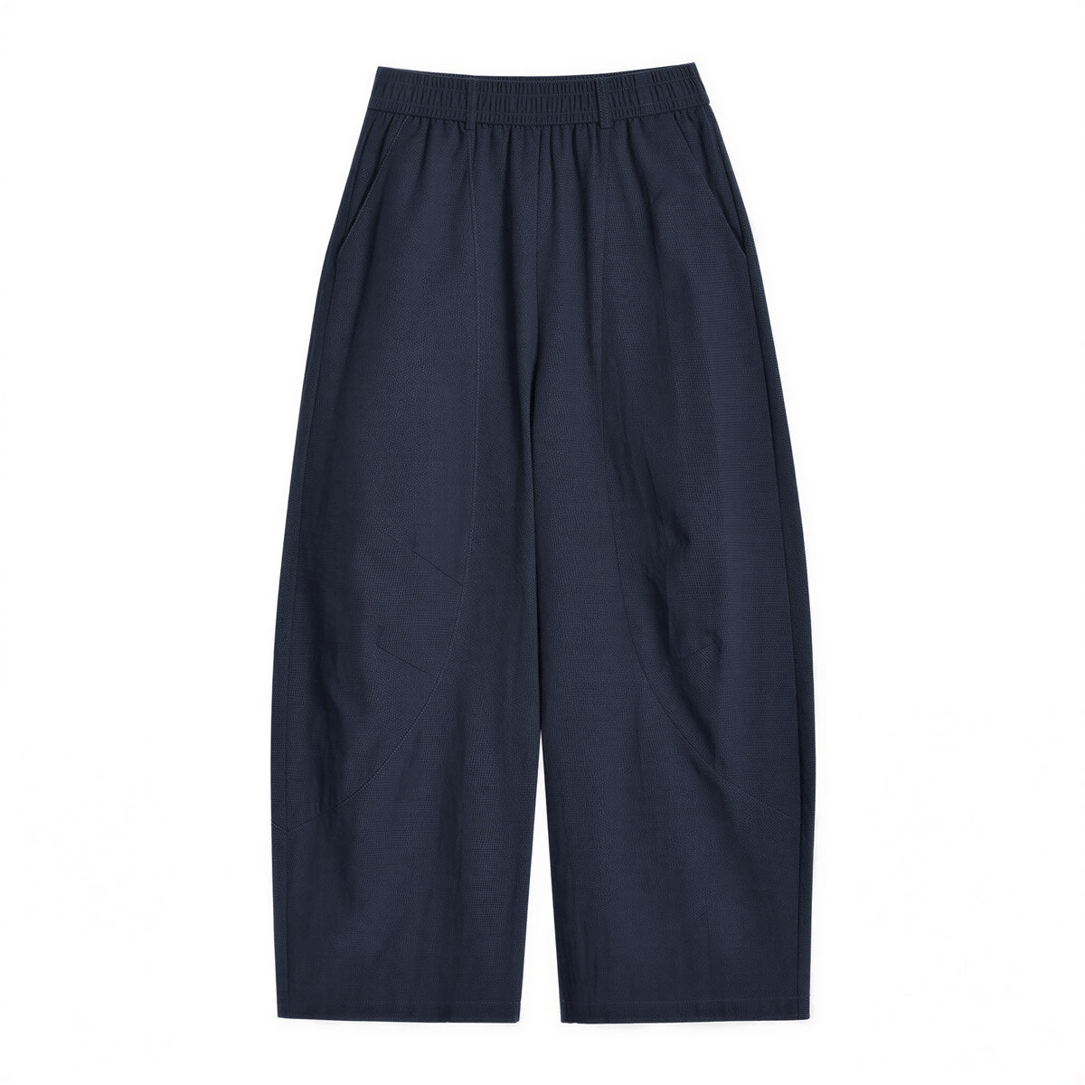 【全3色】S~4XL ハイウエスト ゴム仕様 ストレートワイドパンツ