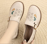【全3色】カットワーク×バックル ローファー