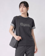 ロール配色レタリングTシャツ