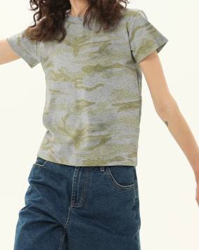 アメリカンレトロ迷彩染め！柔らかで快適な個性的なスタイルの半袖Tシャツ