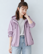 フード付き・ドローストリングトレンチコート