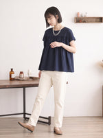 切り替えギャザー入り ゆったりTシャツ