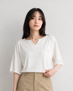 ゆったりドロップショルダーポケットTシャツ