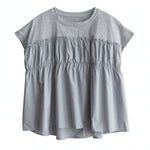 切り替えギャザー入り ゆったりTシャツ