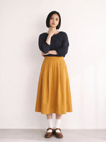 M-2XL ネイビードット ギャザー入り ゆったりブラウスXL