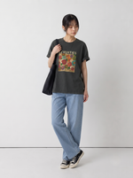 油絵アート！人と被りにくい高級感のあるスリム半袖Tシャツトップス