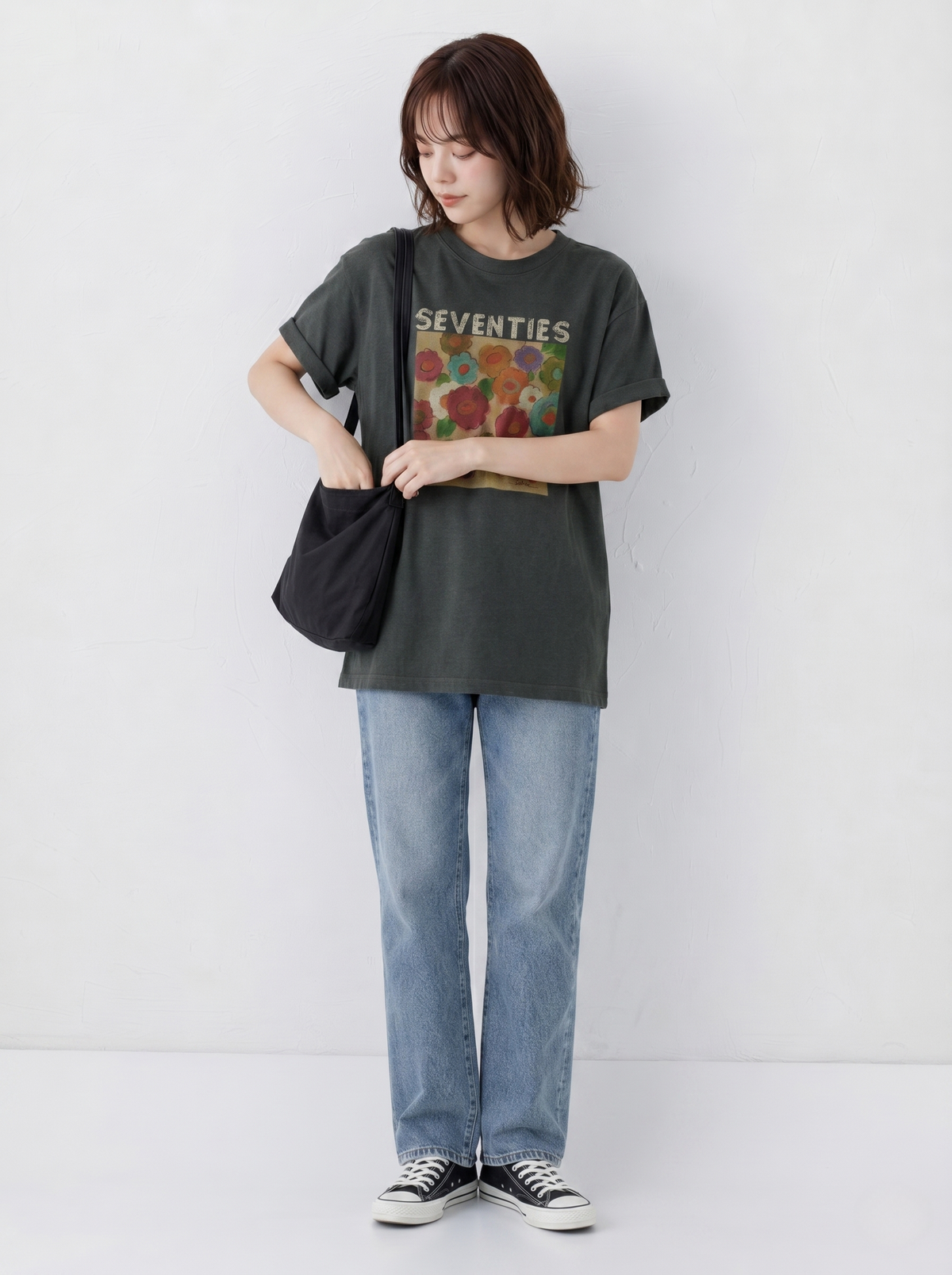油絵アート！半袖Tシャツ小人数高級感スリムトップス