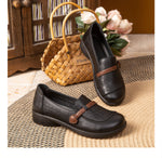 【全3色】【2.5cmヒール】透かし彫り レトロバックル ママシューズ