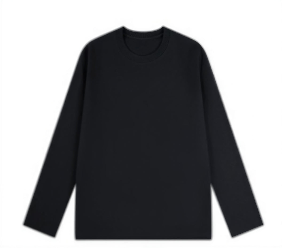 クルーネック ストレートシルエット ゆったり 長袖Tシャツ