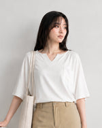 ゆったりドロップショルダーポケットTシャツ