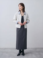 S~XL 配色カラーのショートジャケット