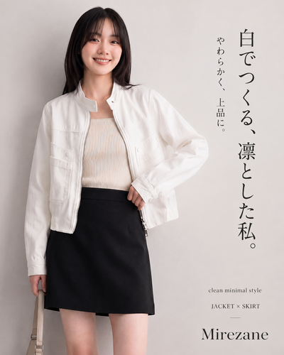 S~XL スタンドカラー ショート丈ワークジャケット