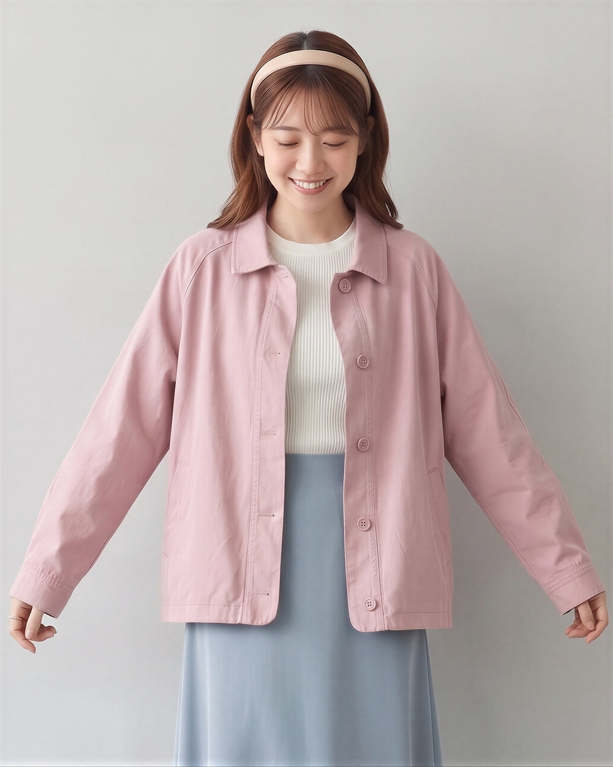 襟付きルーズシルエットジャケット