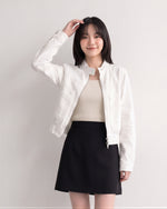 S~XL スタンドカラー ショート丈ワークジャケット