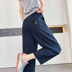 ウエストゴム ハイウエスト ストレート アンクルパンツ
