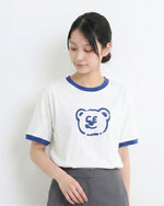 配色パイピング カートゥーンプリントTシャツ
