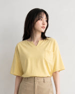 ゆったりドロップショルダーポケットTシャツ